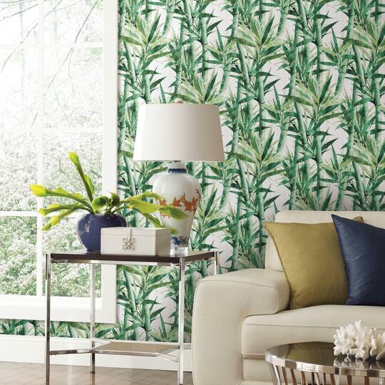 RoomMates Lucky Bamboo Peel & Stick Wallpaper